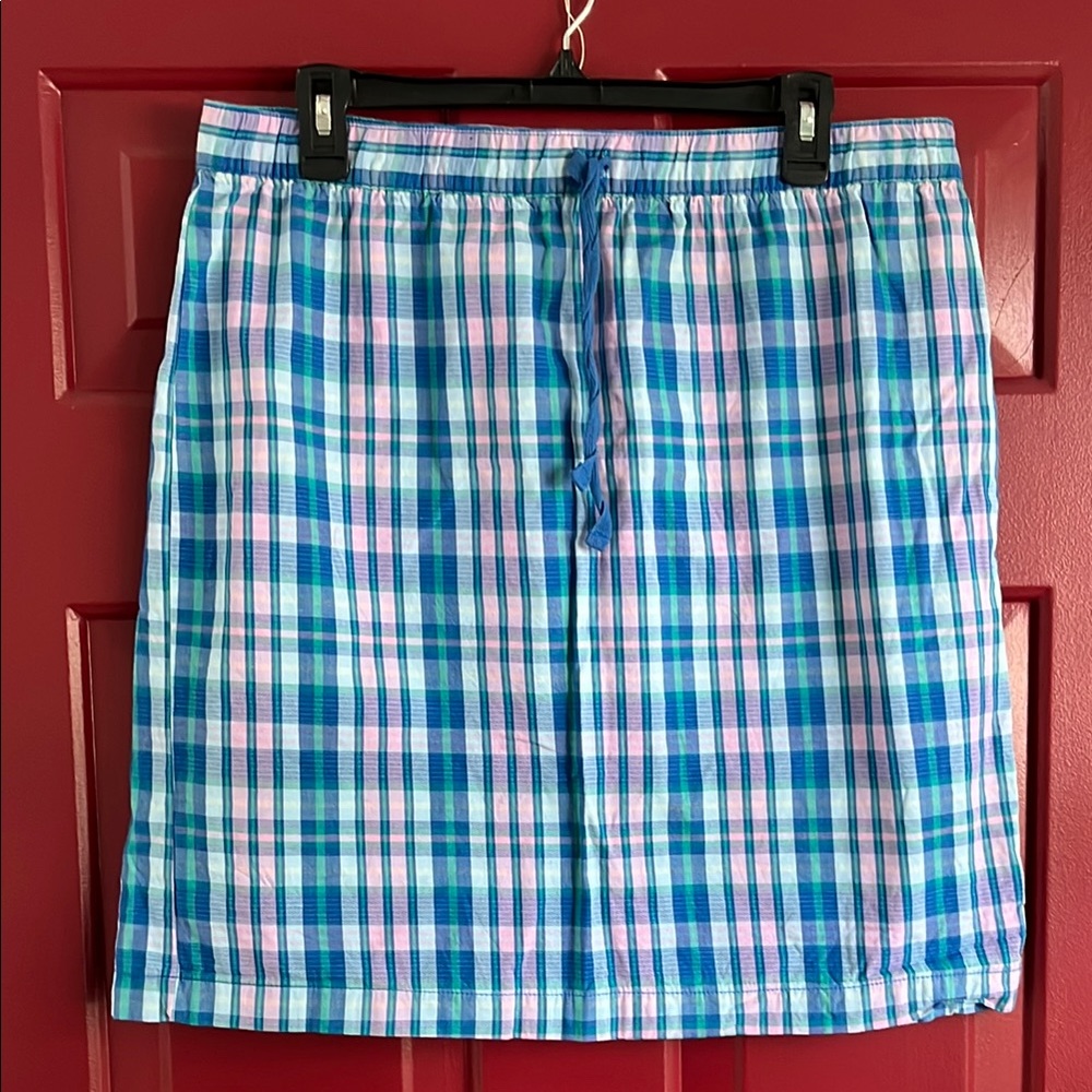 Plaid 100% Cotton Skirt EUC